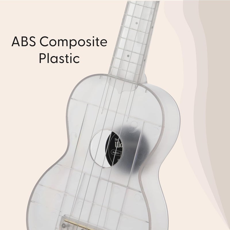 Kala Ukulele Frosted Glass 4 String Soprano Ukulele from the Waterman Sea Glass Collection, Classroom Instruments - Image 3